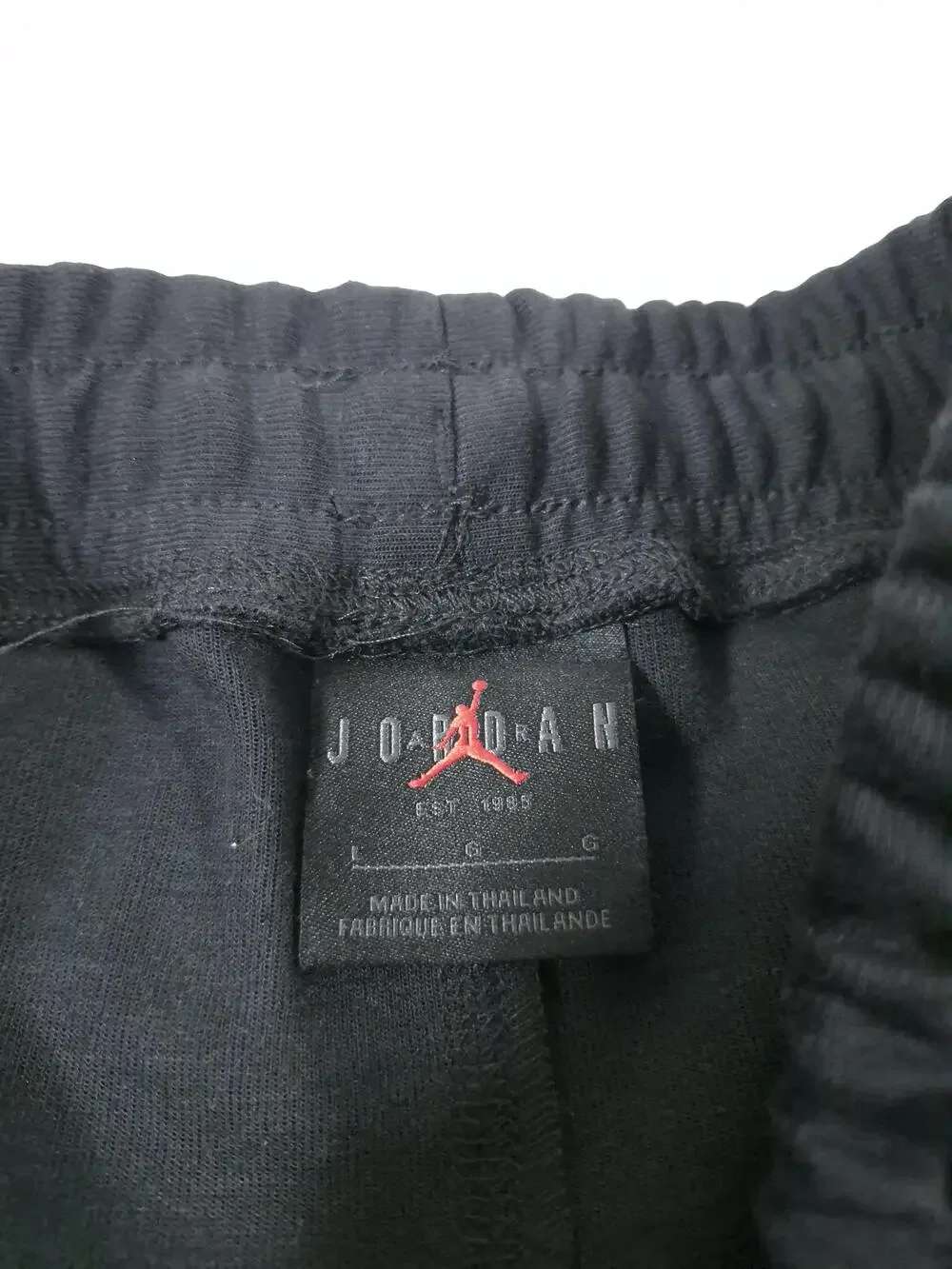 Jordan EYBL Sweatpants Mens Large Black Dri-FIT Jogger Pants Patch DQ7897-010